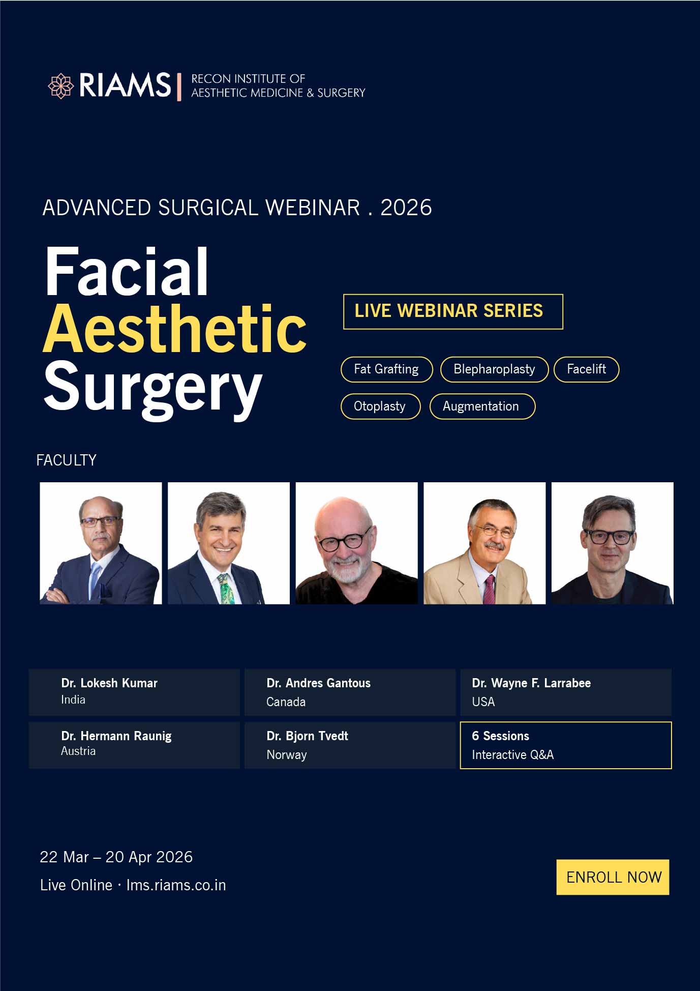 Facial Aesthetic Surgery Webinar